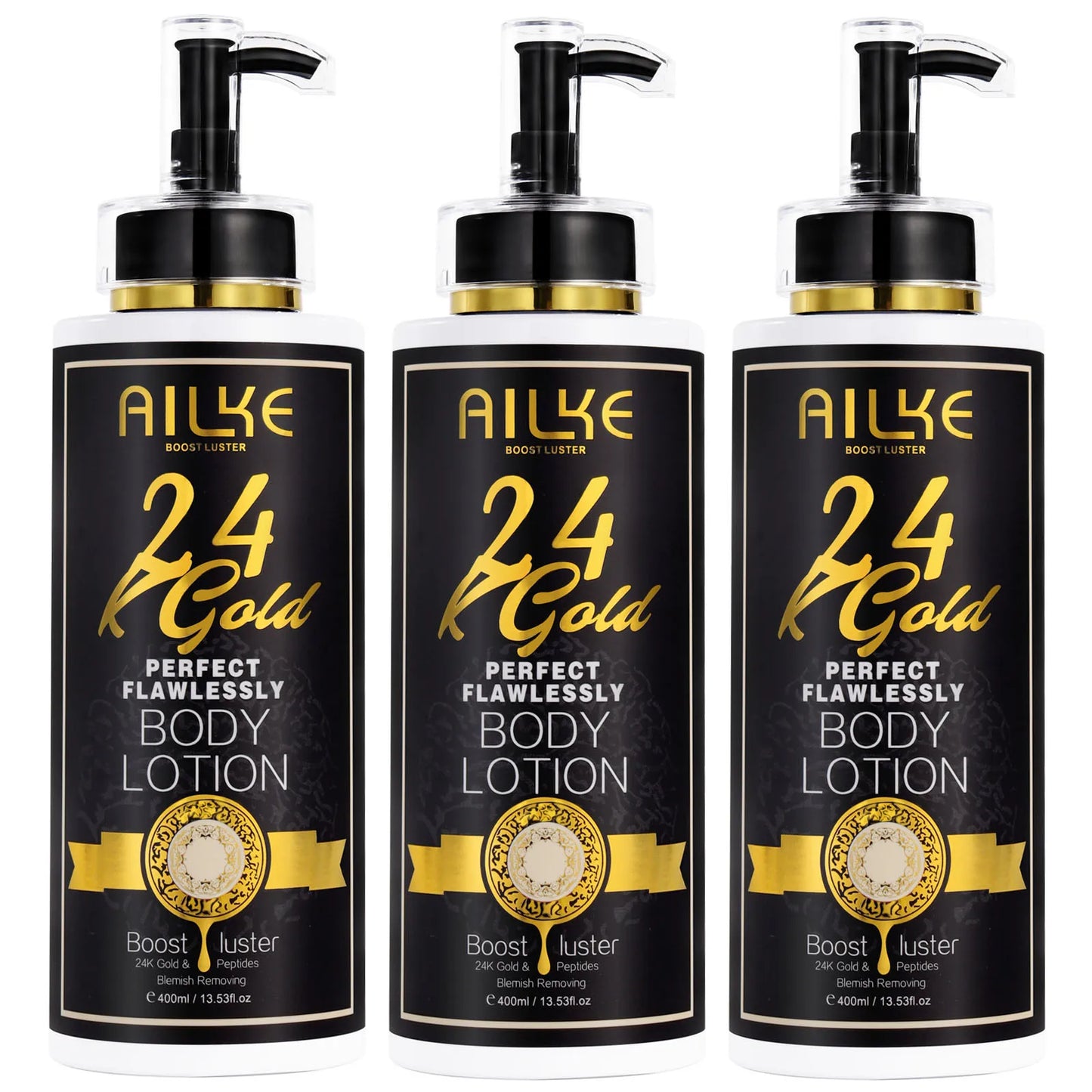 NEW Arrivals AILKE Korean Set 24K Gold Flawlessly Skin Care Range, Skin Whitener, Reduce Dark Spots, Melanin, Wrinkles, Moisturize, For Women & Men Skin Care Supplies