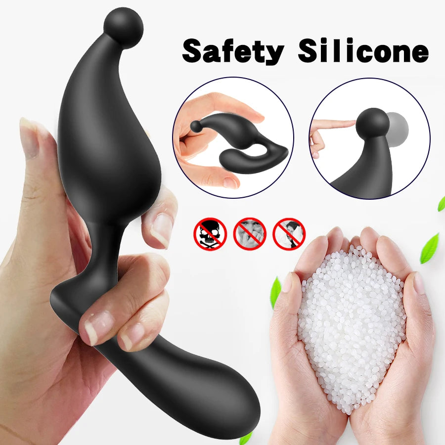 Anal Plug Vibrator Male Prostate Massage Wireless Control Silicone Butt Plug G-spot Stimulator Masturbator Sex Toys For Man/Gay