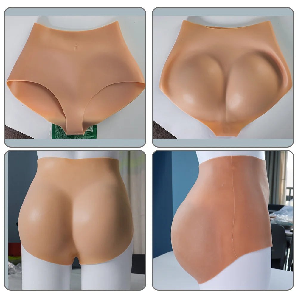 Silicone 2cm Butts Enhancement Padded Panties Female Big Ass Lifter Sexy Underwear Fack Buttocks Shapewear For Women