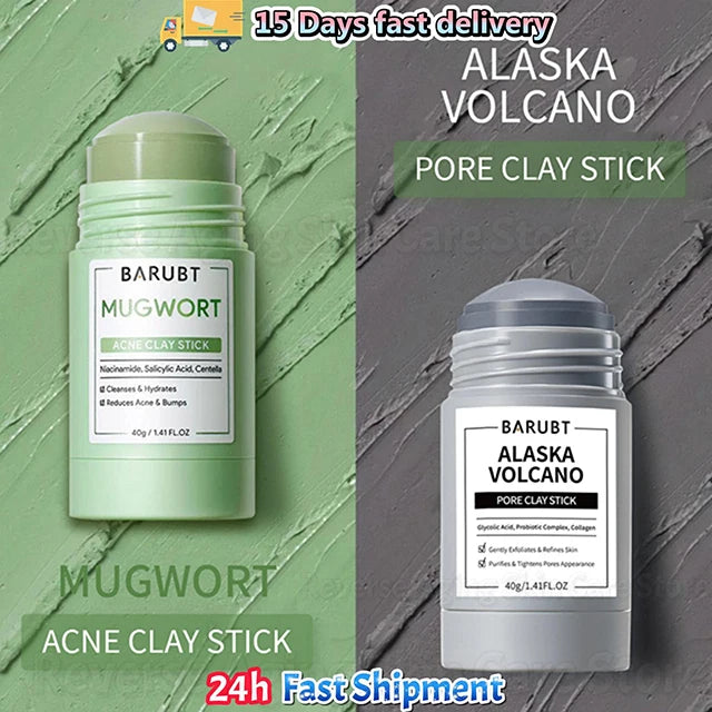 NEW Arrivals 2-4PCS Korean Set Alaska Volcano Mask Mugwort-Ocean-Strawberry Cleansing Mask Stick Shrink Pores Acne Deep Blackhead Remover Facial Cleansing Moisturizing Mask Skin Care Supplies