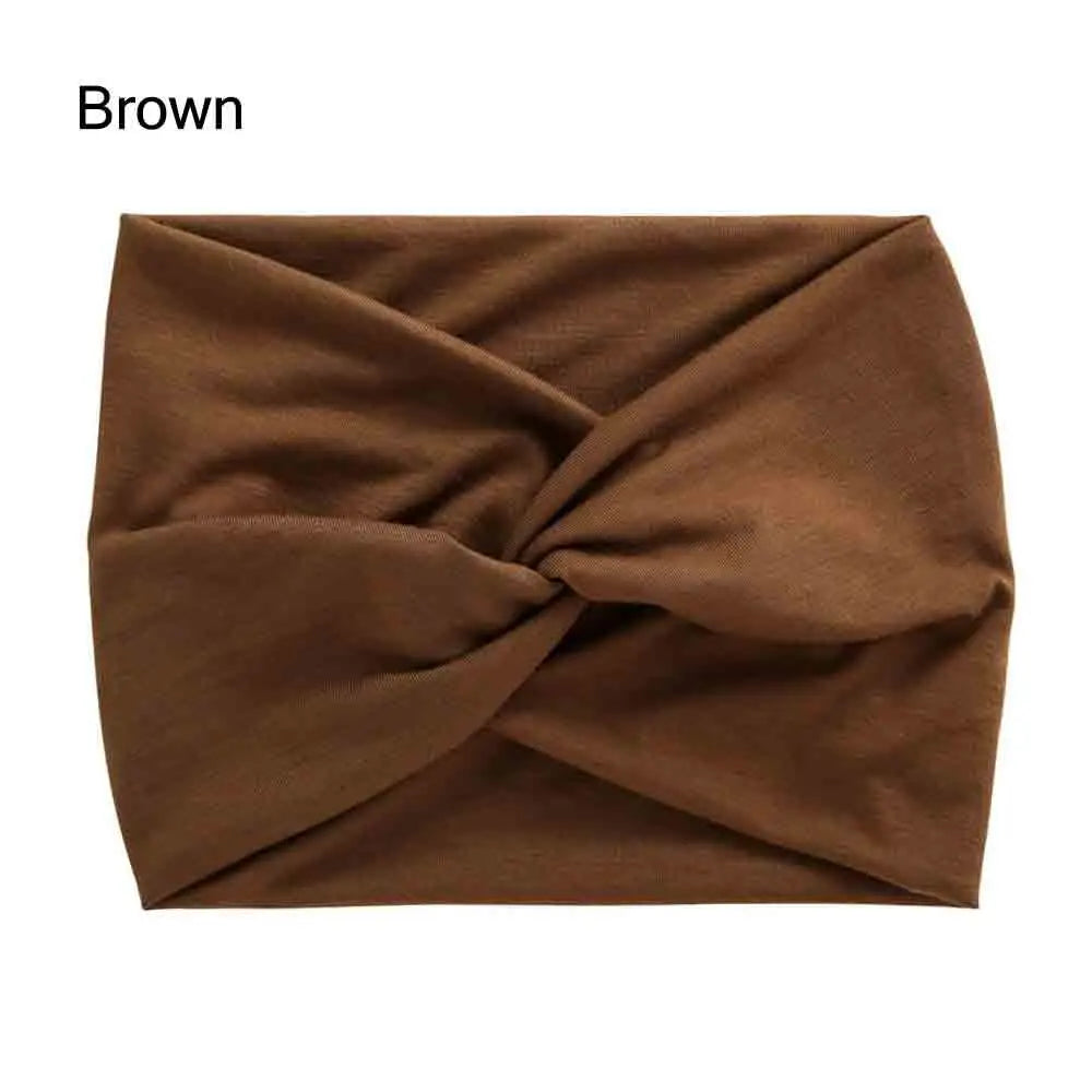 NEW Arrivals 29 Colors/Patterns Sports Bohemian Wide Cotton Stretch Headbands Women Headwrap Yoga Hair Bands Headwear Bandana Twisted Wide Headbands Hair Accessories