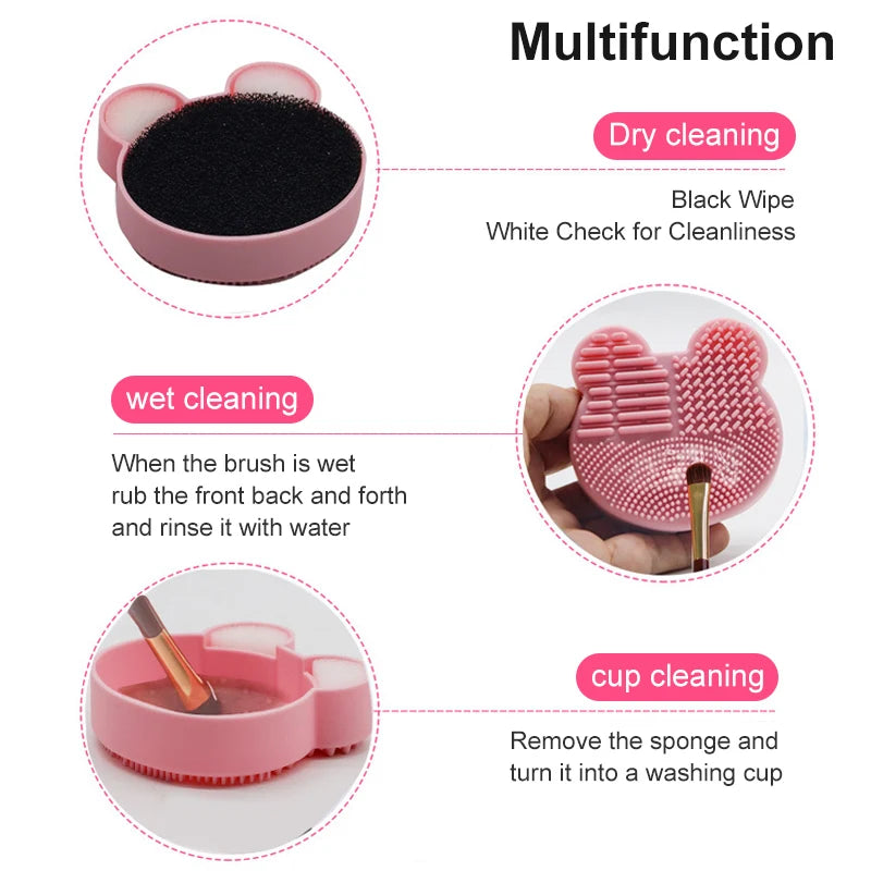 1/3pc Make Up Brush Cleaner Pad Washing Brush Pad Cleaning Mat Cosmetic Brush Cleaner Universal Make Up Tools Scrubber Board Pad