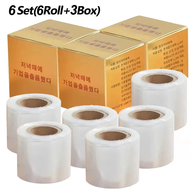 10 Rolls Set Tattoo Eyebrow Microblading Preservative Film Plastic Wrap 42mm*200m Tattoo Accessory Semi Permanent Make Up Supplies