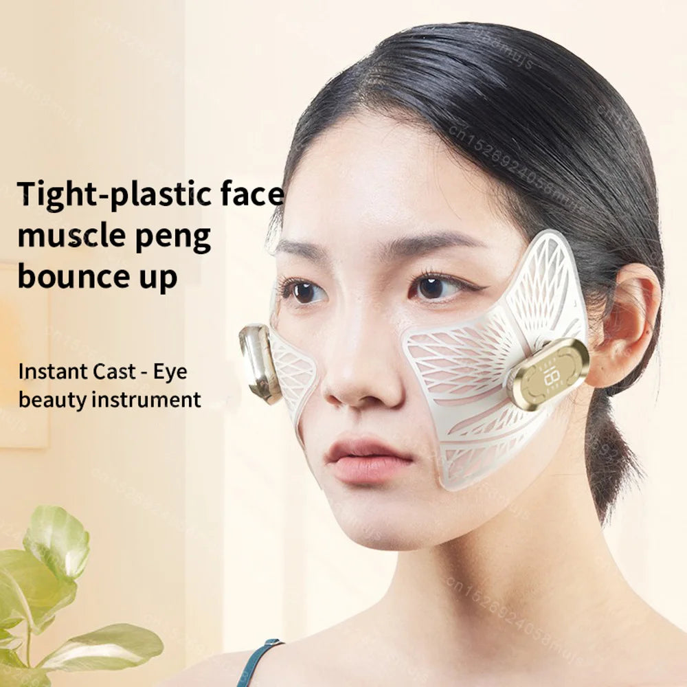 NEW EMS Facial Eye Massager Electric with Remote Control Muscle Stimulator Facial Massagers Beauty Eyes Face Lifting Fatigue Relief Women Skin Care Supplies
