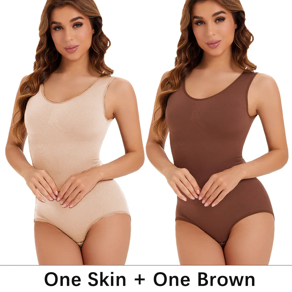 NEW Arrivals 2 PCS Slimming Bodysuit Women One-Piece Shapewear Corset Reducing Body Shaper Modeling Underwear Tummy Control Panties Briefs
