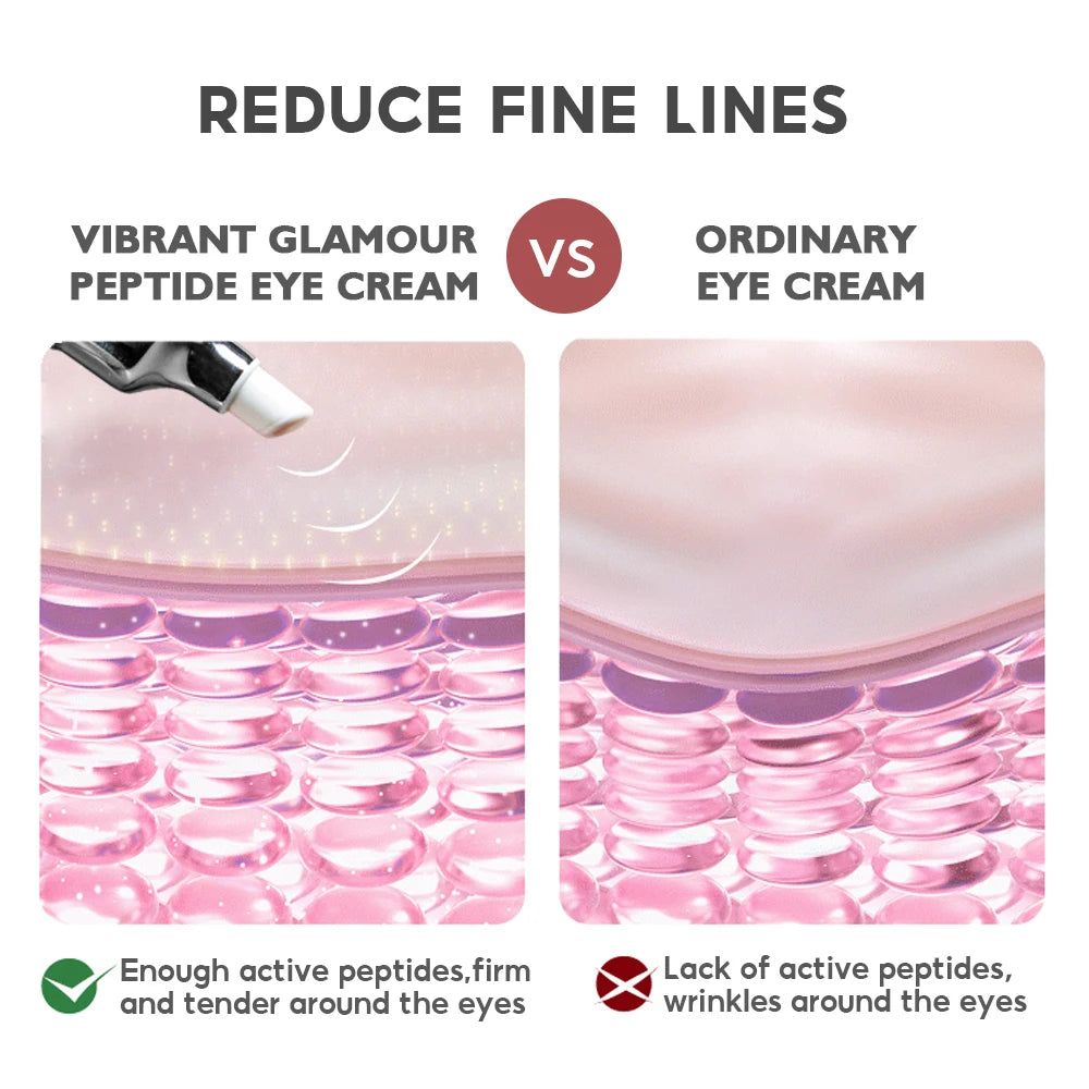VIBRANT GLAMOUR Eye Cream Peptide Collagen Serum Anti-Wrinkle Anti-Age Remove Dark Circles Against Puffiness And Bags 5PCS