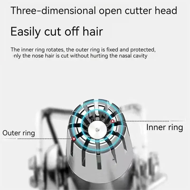 Washable Portable Ear Hair Trimmer Cleaning Without Rusting Painless Nose Hair Removal Men'S Portable Electric Shaver Low Noise