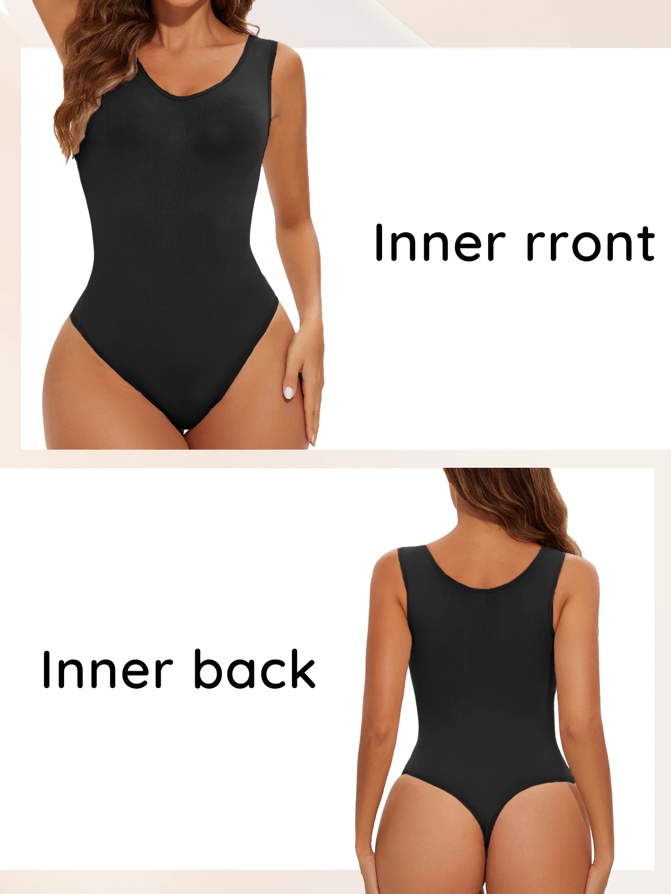 NEW Arrivals 3PCS Set S-2XL Women's Sexy Thong Shapewear Bodysuit Seamless Body Shaper Body Shaping Slimming Wide Shoulder Strap Thong Underwear Shapers