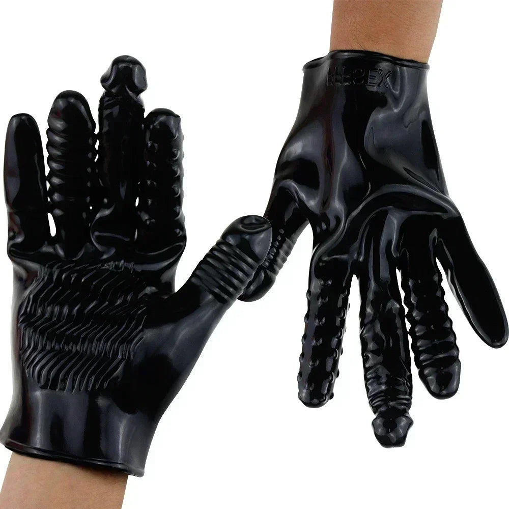 Sexy Gloves Fingering Dildo Masturbation Erotic Vaginal Stimulator Self Soothing Breast Nipples Massage BDSM Couple Sex Toys 18+