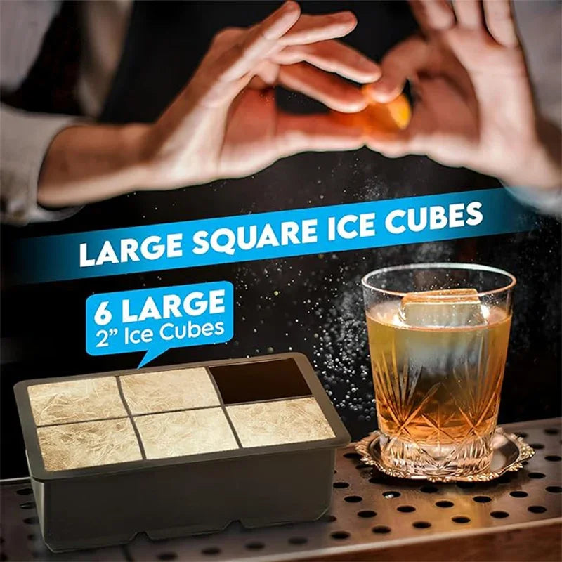 NEW Arrivals 4PCS Set 160 Grid Big Ice Tray Mold Giant Jumbo Large Food Grade Silicone Ice Cube Square Tray Mold DIY Ice Maker Ice Cube Tray for Cocktails