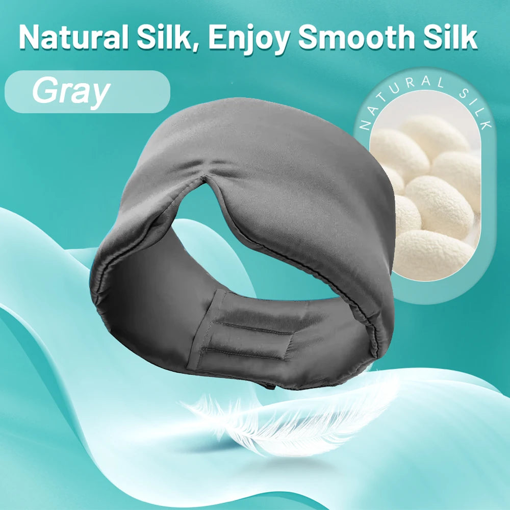 NEW Arrivals 8 Colors Soft 100% Silk Sleeping Mask Blocking Light Eye Cover Mask Outdoor Travel Hotels Airplane Sleep Mask Natural Mulberry Silk Smooth Eyepatch Mask