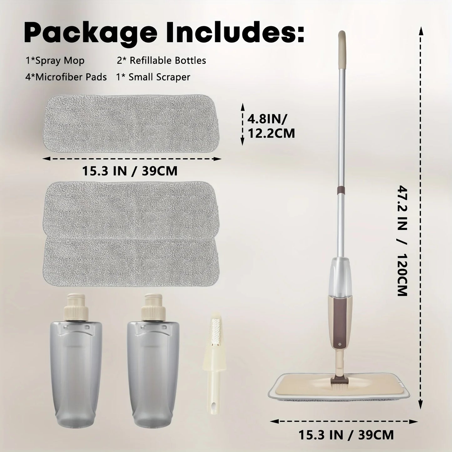 NEW Arrivals Spray Mop Broom Set + 4 Cloths Set Magic Flat Mops for Floor Home Cleaning Tool Brooms Household with Reusable Microfiber Pads Rotating Mop Home Appliances