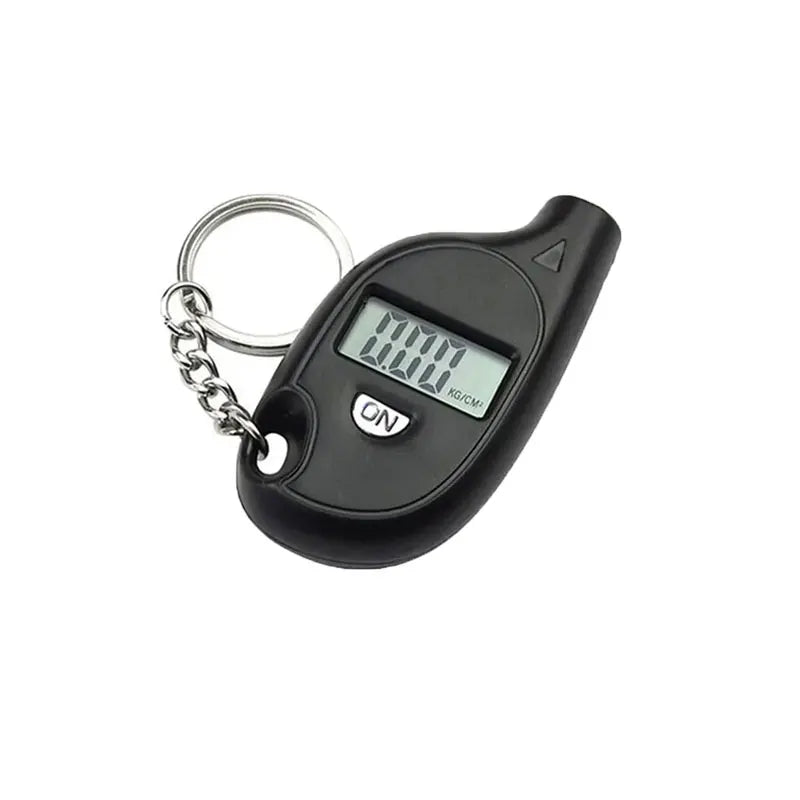 NEW Arrivals 2PCS Set Mini Keychain Style Tire Gauge Digital LCD Display Car Tire Air Pressure Temperature Tester Meter Bicycles Auto Car Motorcycle Tire Safety Alarm