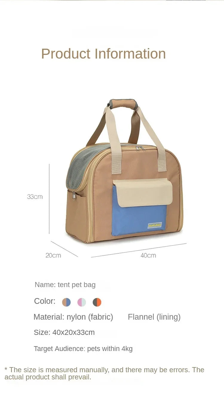 Pet Carrier Bag for Cats Travel Backpack and Transport for Dogs - Expandable Tunnel and Multiple Shoulder Strap Options