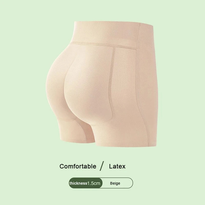 S-2XL Size 4 Colors Peach Butt Natural Latex Hip Lifting Pants, Fake Butt Underwear, Natural Soft Beautiful Hip Cushion, Rich Buttocks