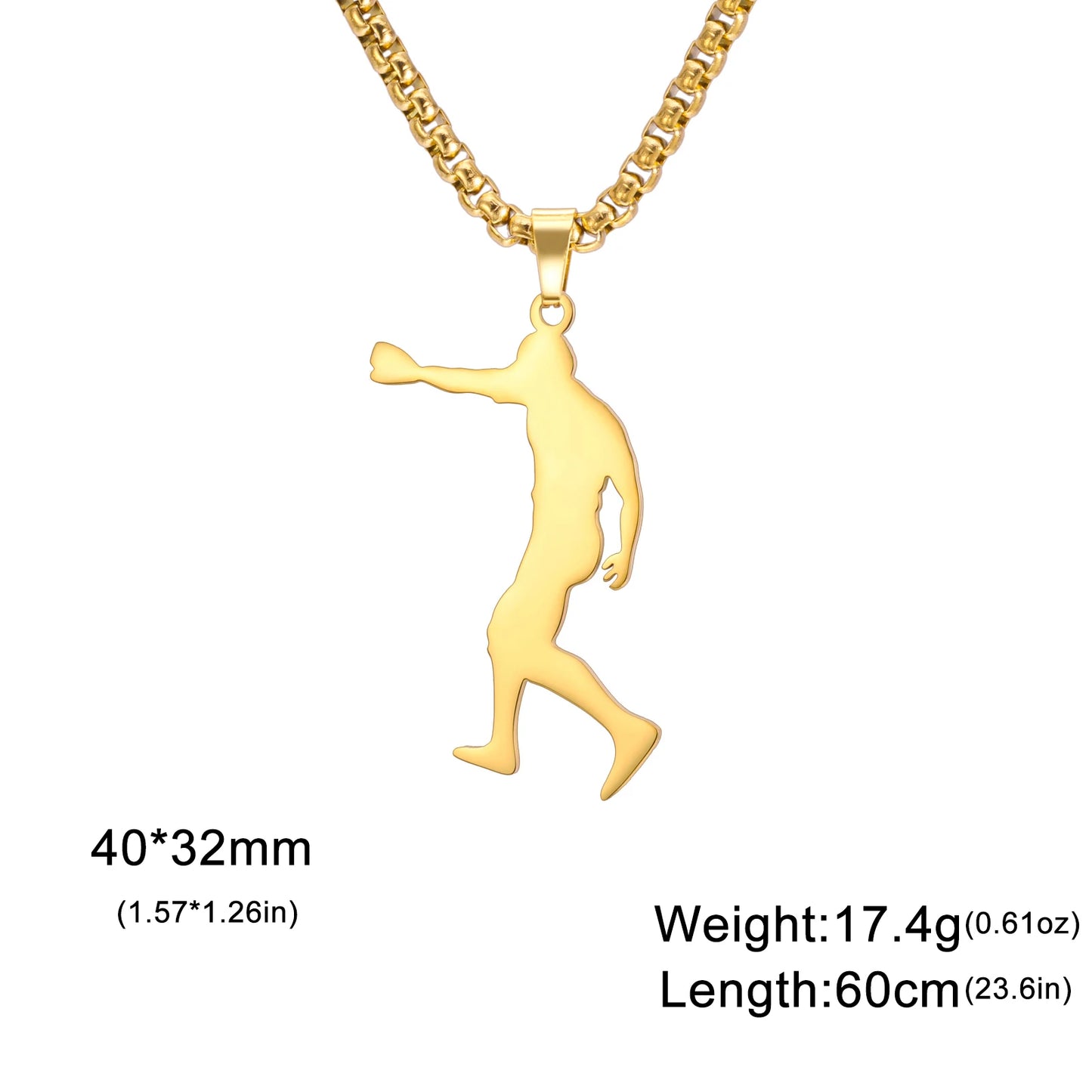 Baseball Gold Necklace Teen Boy Neck Chain Stainless Steel Pendant Necklace Fashion Sport Jewelry Men Sport Enthusiast Gifts