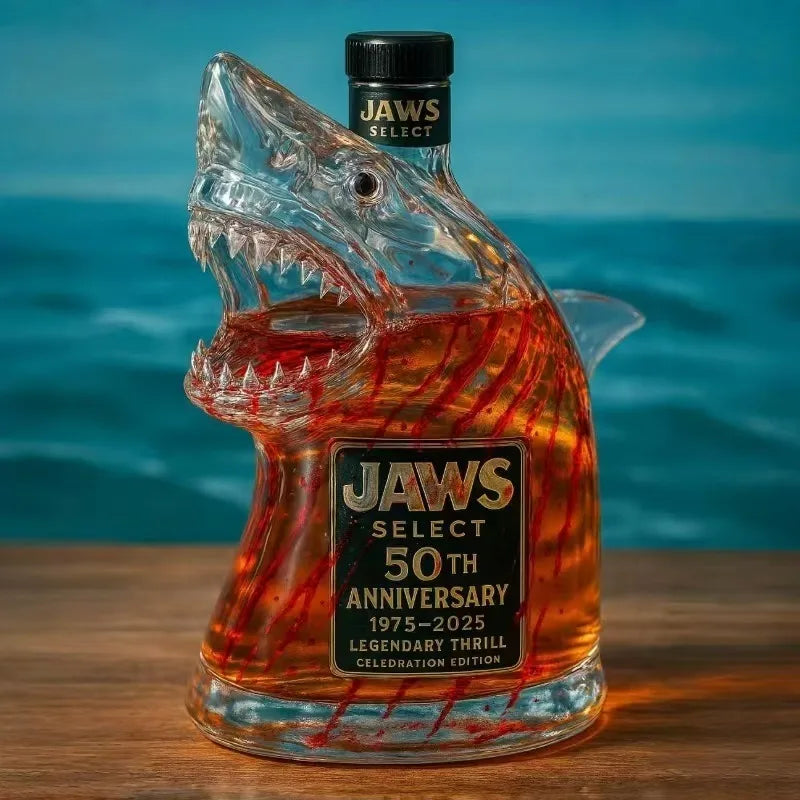 NEW Arrivals Shark Statue Whiskey Wine Liquor Bottle, Decanter Wine Decoration For Bar ,Office, Home Animal Whiskey Bottle 3D Engraved Shark Glass 320ml