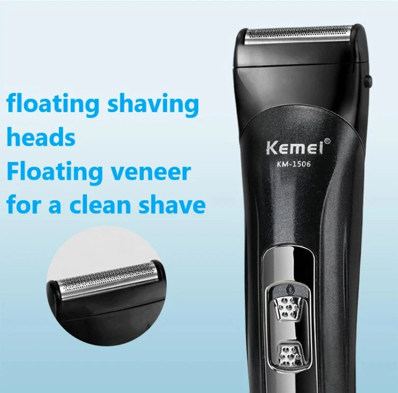 NEW Arrivals KM-1506 3 in 1 Electric Shaver Set USB Charging Hair Trimmer Electric Rechargeable Nose Professional Shaving Machine Men Grooming Supplies