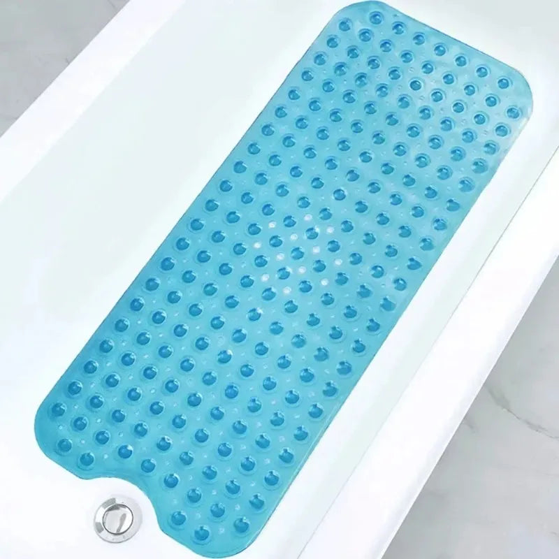 NEW Arrivals 3 Colors 40*100cm Anti-Slip Bathtub Mat PVC Large Bathtub Safety Shower Bathroom Bathtub Mat with Suction Cup Floor Mat Home Bathroom Accessories