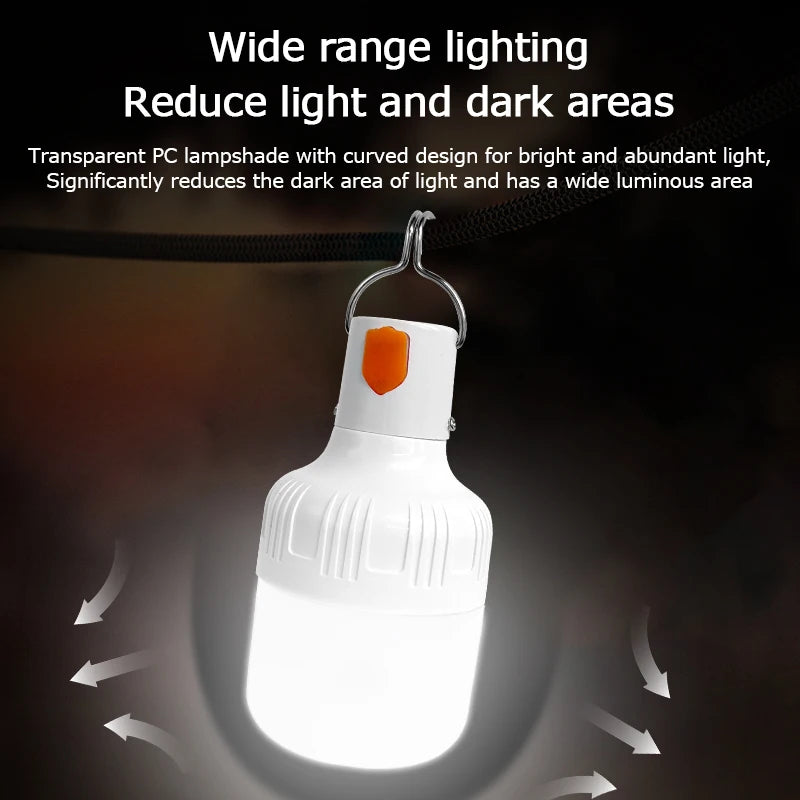 NEW Arrivals 2-8PCS Set Rechargeable LED Indoor Outdoor Emergency Hookup Portable Lights with Battery Flashing Lights Barbecue Tent Camping Lights