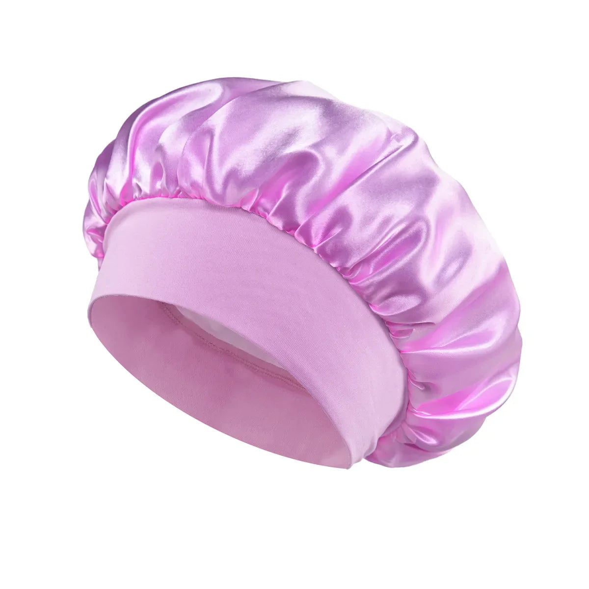 NEW Arrivals 13 Colors Soft Silk Satin Lined Bonnet Large Satin Hair Bonnet Household Sleep Shower Cap Hair Wrap Cover for Long Hair Ladies Beauty Salon Spa Tools Women Hair Care Accessories