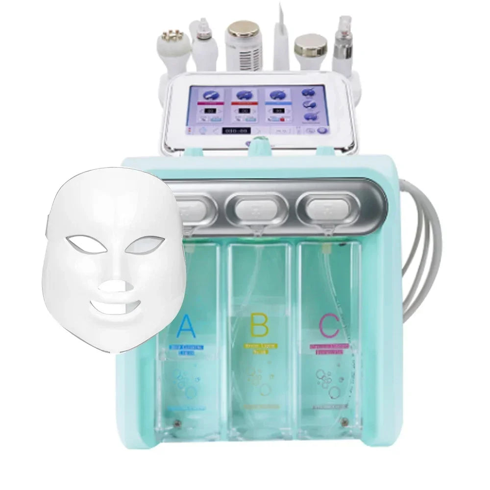 NEW Arrivals 7 In1 Set Hydrogen Oxygen Hydro Dermabrasion Facial Machine Tightening Lifting H2O2 Anti-Aging Whitening Small Bubble Deep Cleansing Aqua facial System Korean Skin Care Products