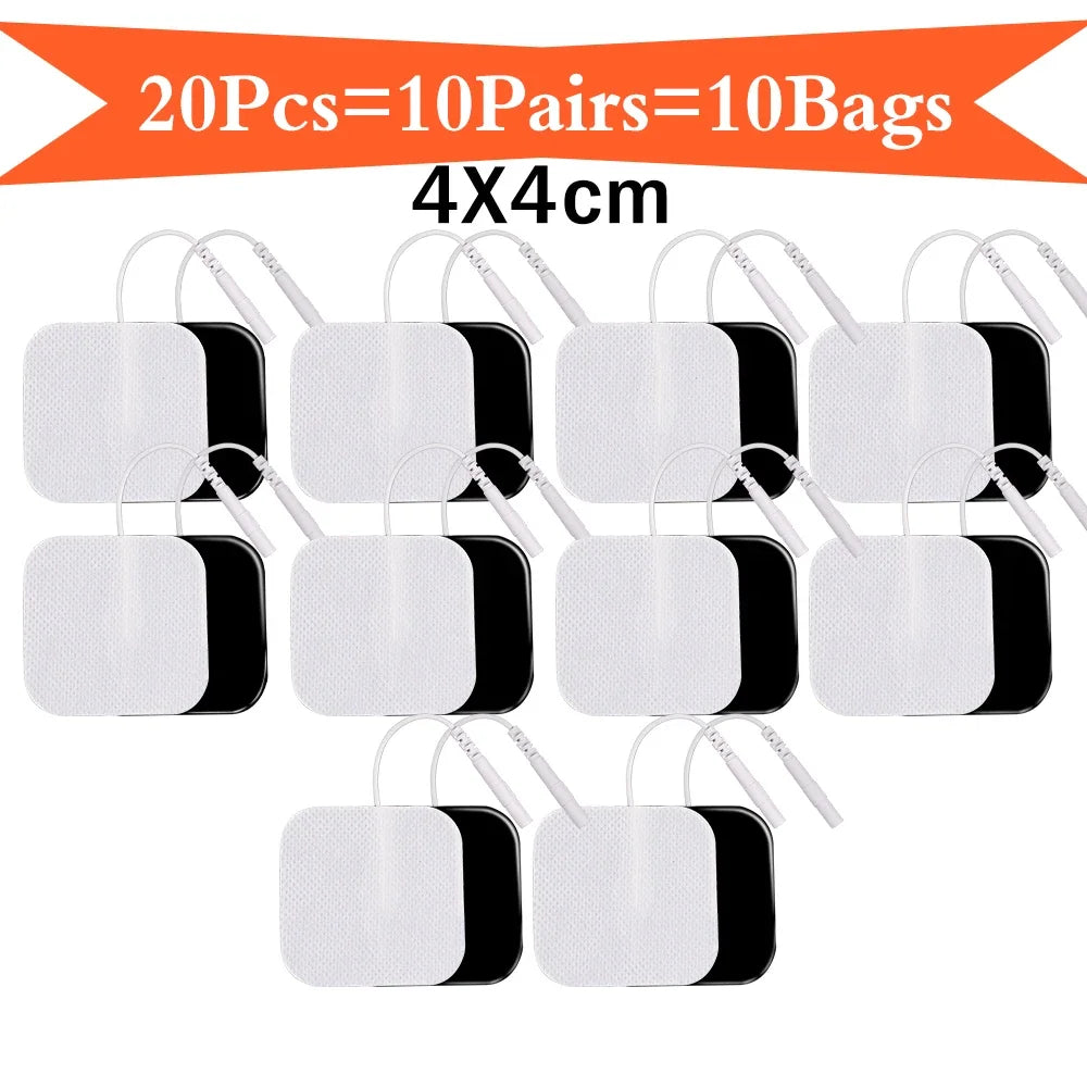 NEW Arrivals 10/20/50/100PCS 4×4cm/5×5cm TENS Electrode Pads Massager Electrodes Patch For Acupuncture Pulse EMS Muscle Stimulator Sticker Health Care Supplies