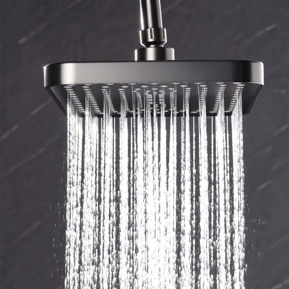 NEW Arrivals 14 IINCH 360 Degrees Rotation High Pressure Top Spray Rain Shower Head Larger Flow Supercharge Rainfall Showerhead 360° Swivel Water Saving Shower Accessories Bathroom Tools