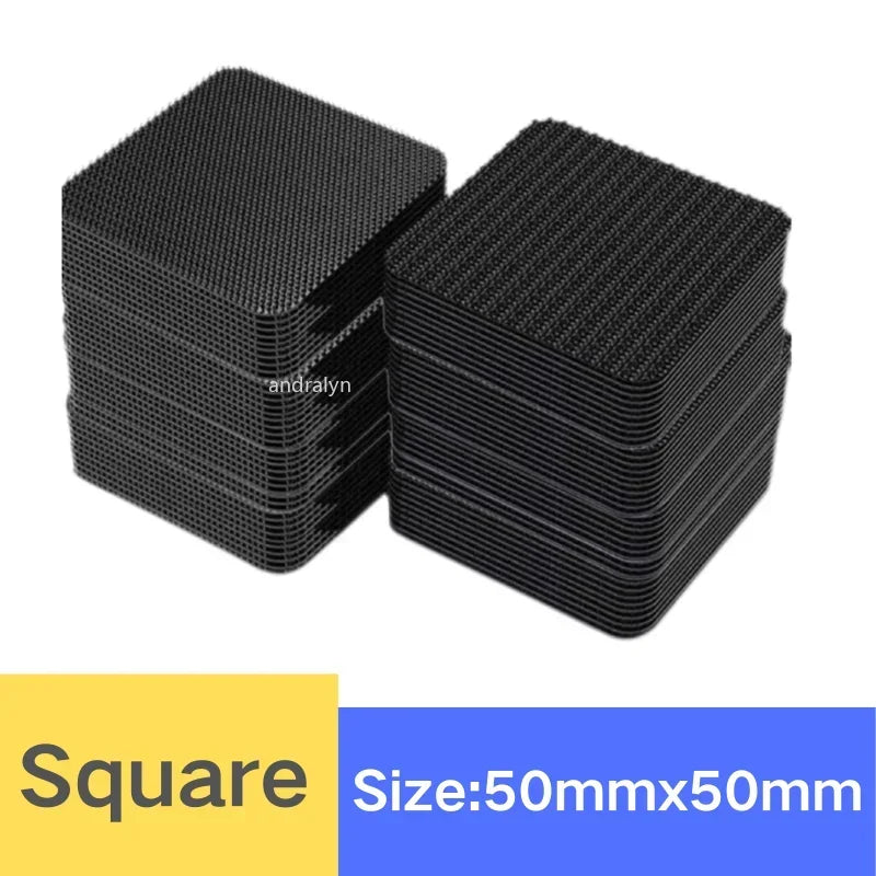 NEW Arrivals 30Pairs (60PCS Set) Non Slip Stickers Self Adhesive Hook Loop Fastener Tape Sheet Sofa Fix Clip Floor Rug Carpet Mat Stickers Repair Set Home Carpets Accessories