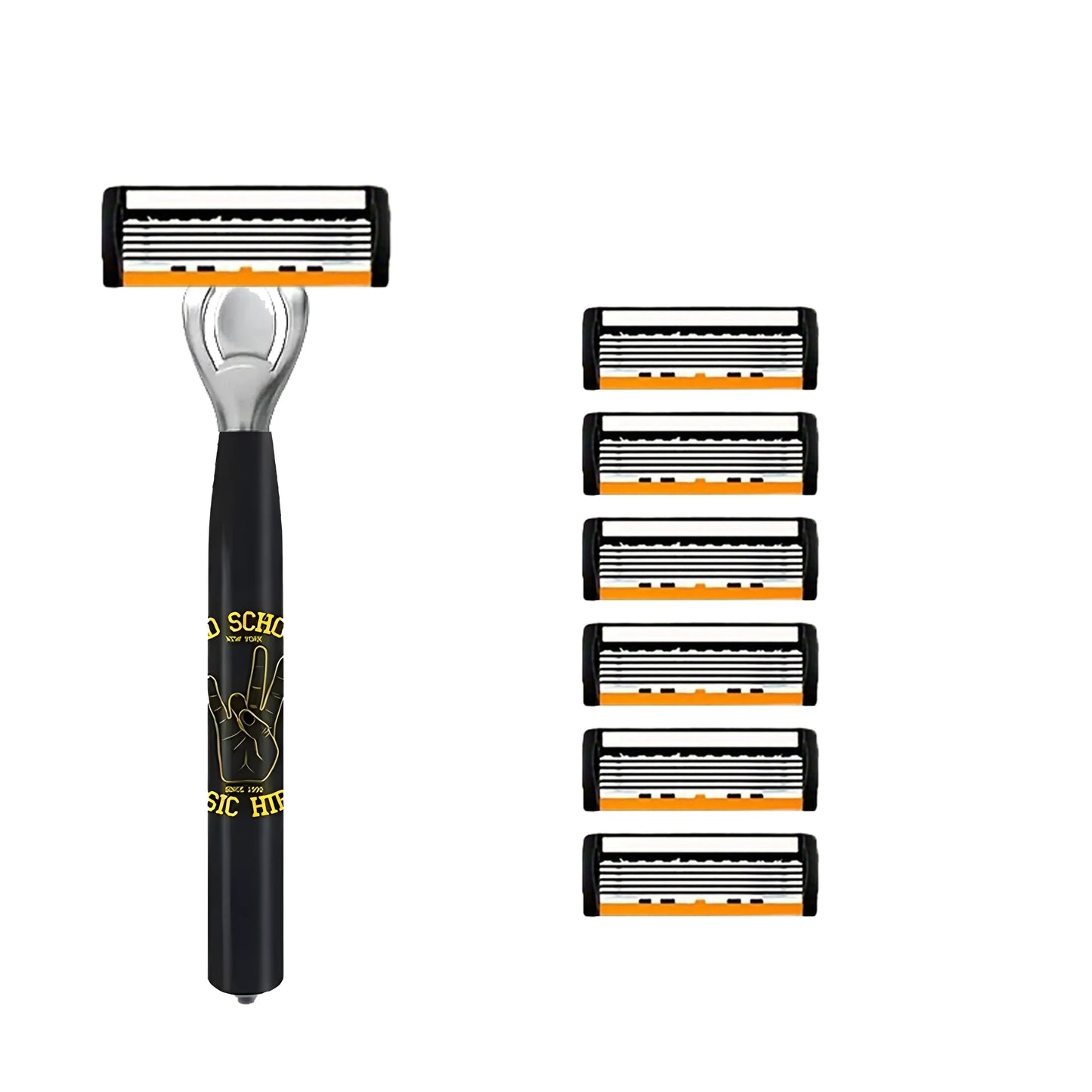 Brand New 21 Blades 7 Layer Set Men And Women Manual Safety Razor Blade 7-Layer Stainless Steel Hair Removal Shaving Blades Replaceable Shaver Head