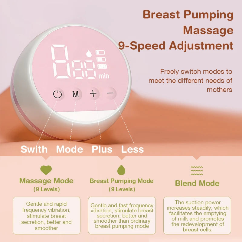 Dr.isla Automatic Electric Breast Pump USB Chargable Portable Breast Pump Silent Powerful Suction Breast Pump BPA Free
