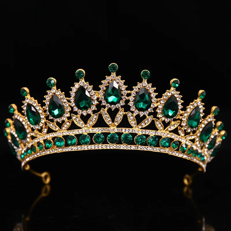 Low-Price Sales are Limited Luxury Wedding Crown Gold Silver Color Rhinestone Crystal Diadem Queen Crown Princess Tiaras Bridal Hair Jewelry Party Hair Accessories Girls Ladies Luxury Jewelry Fashion Accessories Supplies