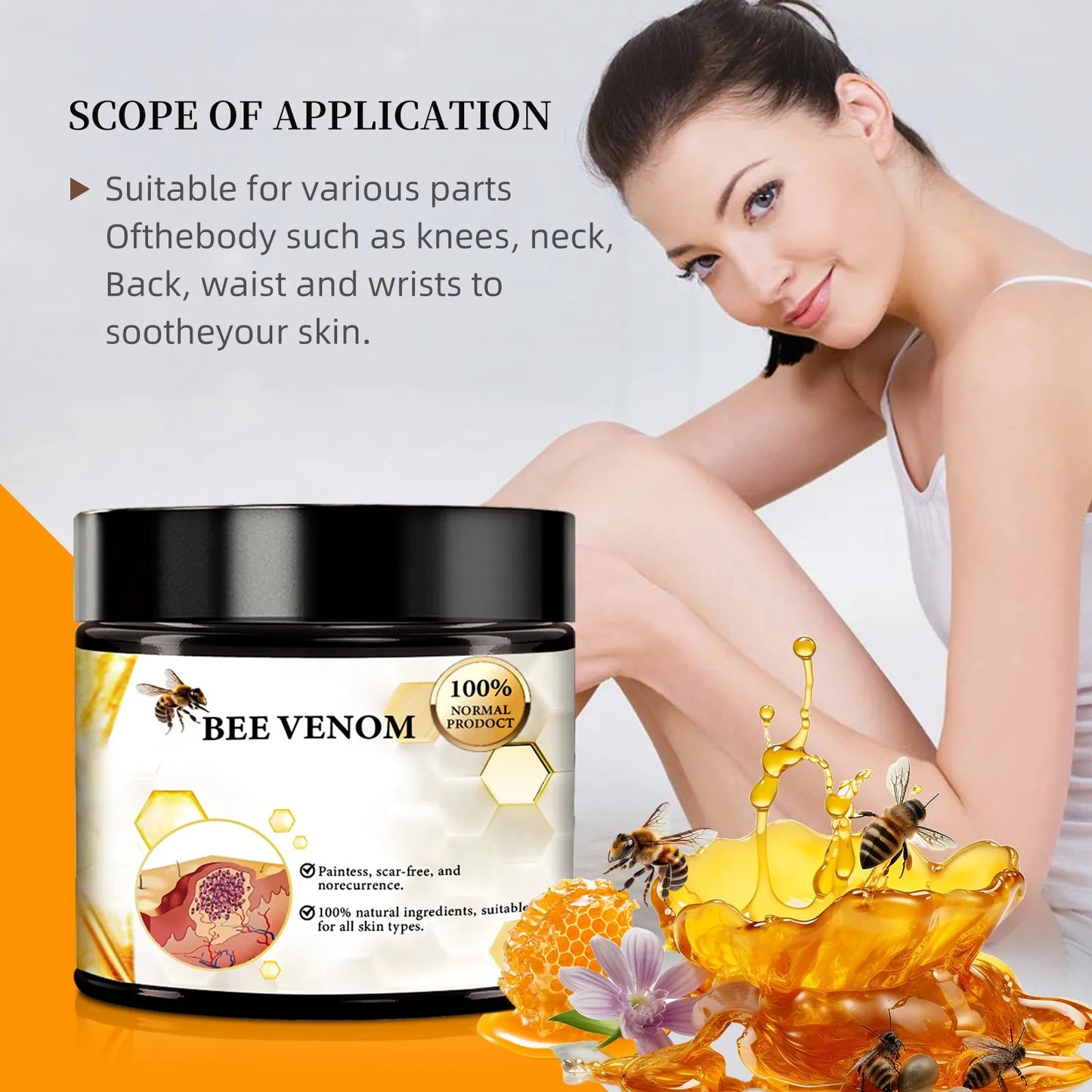 New Bee Cream, 6Pcs New Bee Care Cream, Bee Mole And Wart Care Cream Bee Repairing Cream For All Parts Of The Body