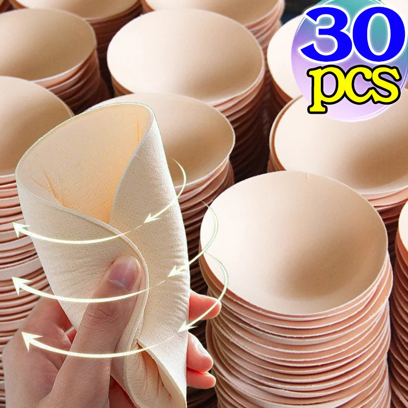 NEW Arrivals 20/30PCS Set Triangle/Round Sponge Bra Pads for Women Invisible Soft Insert Swimsuit Bikini Breast Enhancers Chest Cup Pads Accessories
