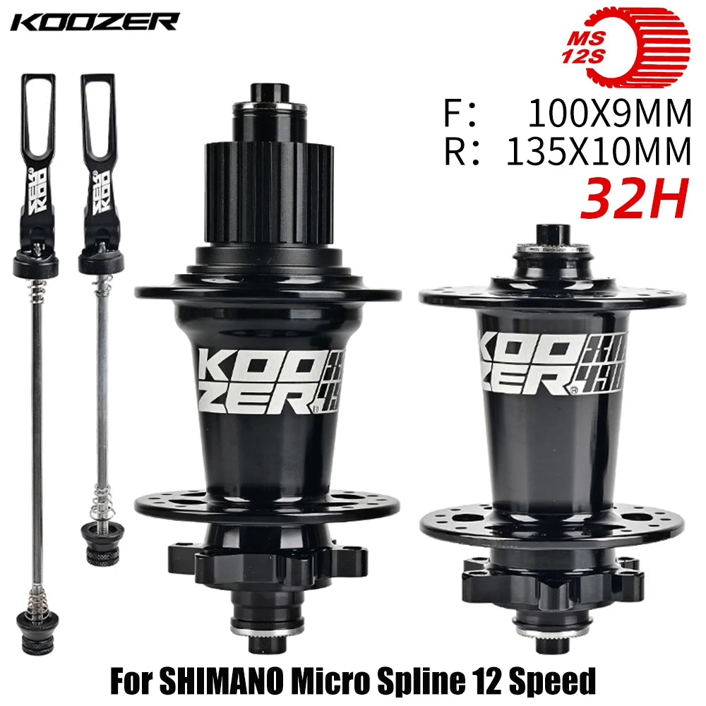 Bicycle Hubs Set KOOZER XM490 PRO 28/32/36 Holes QR THRU TA Steel Shaft 4 Bearing 6 Pawl K7 HG XD MS 8 9 10 11 12 Speed SX NX 12S Bicycle Parts Spares Accessories Sports Supplies