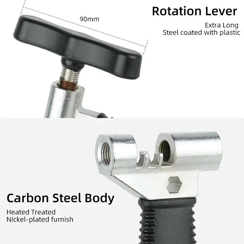 NEW 6 7 8 9 10 11 12 Speed Bicycle Chain Breaker W/ Spare Pin N Hook Universal MTB Chain Cutter Install Remove Tool Bikes Accessories Sports Supplies