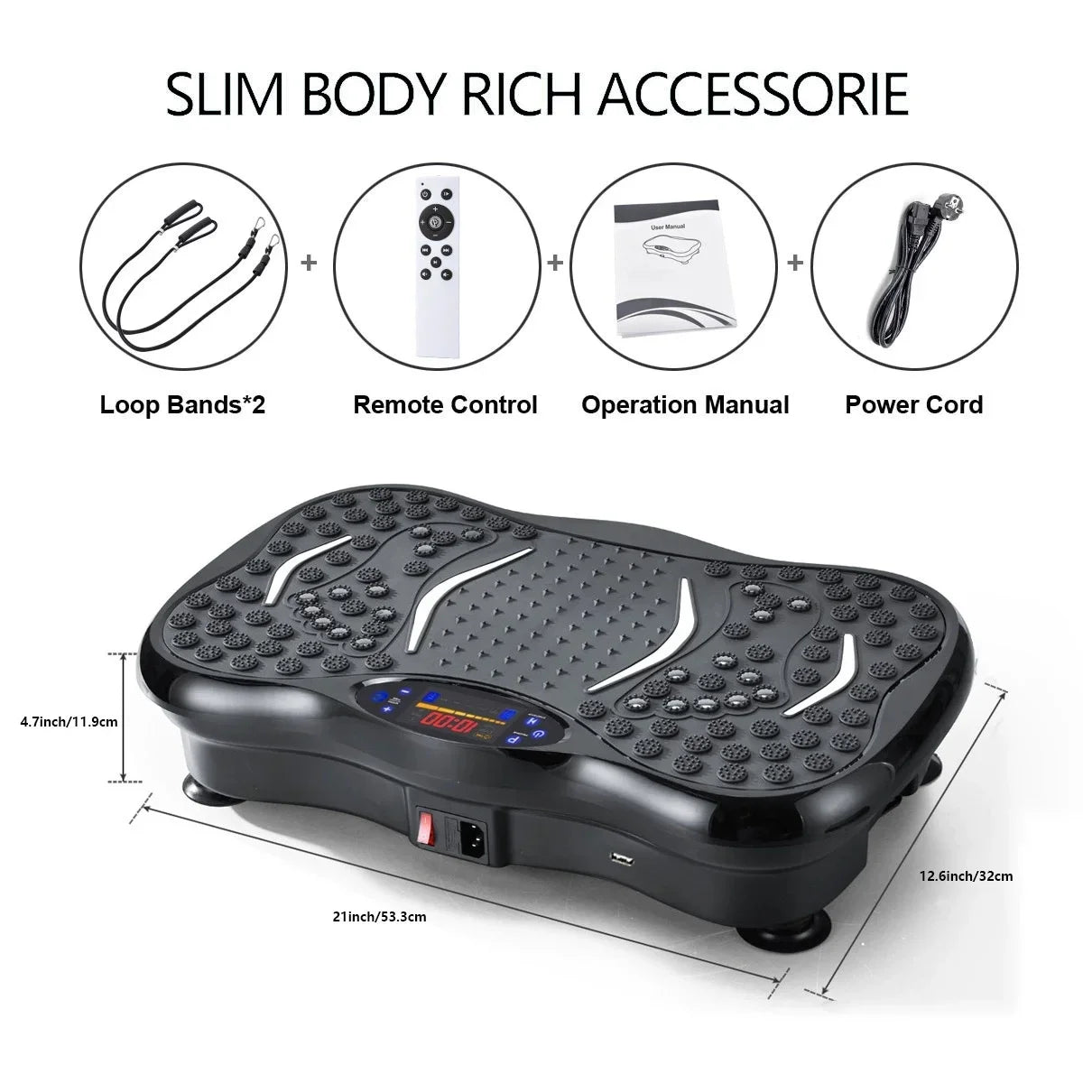 NEW Arrivals 4 Colors Bluetooth Vibration Plate Exercise Machine with Remote Control, Whole Body Yoga Workout Vibration Platform, Lymphatic Drainage Home Training Machine
