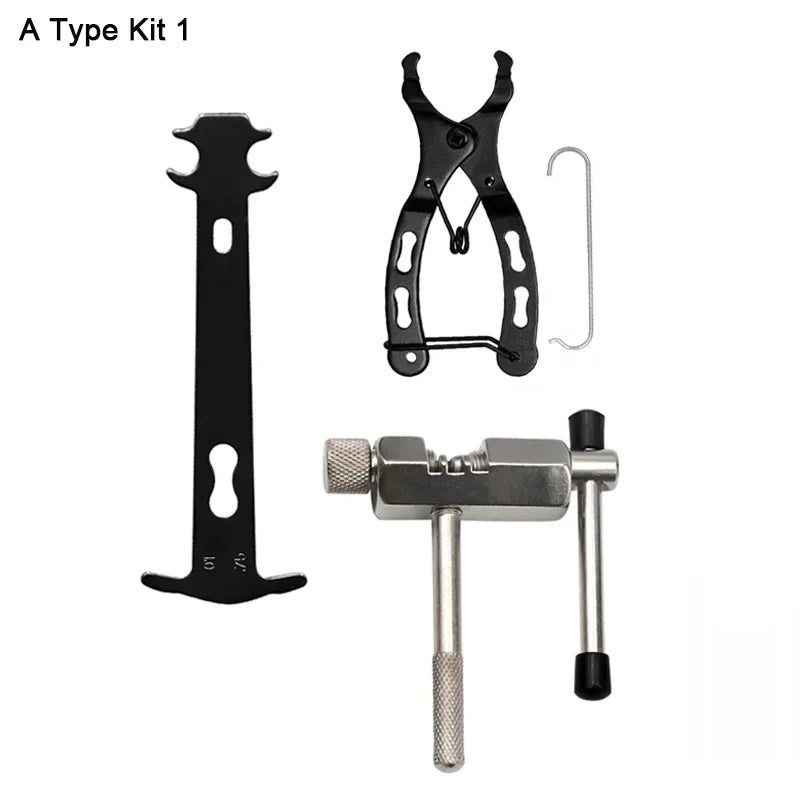 NEW Arrivals 12PCS Set Bicycle Repair Tool Set Chain Wear Checker 6/7/8/9/10/11 Speed Joint Magic Buckle MTB Chain Link Plier Bike Buckle Chain Breaker Cycling Accessories Sports Supplies