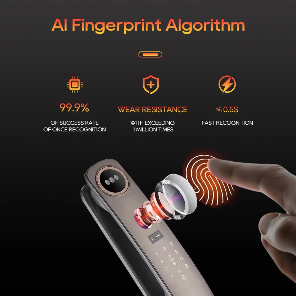 Low-Price Sales are Limited NEW Arrivals 3D Face Recognition Bluetooth Wi-Fi APP Control Intelligence Door Lock Biometric Fingerprint Smart Keyless Access Password IC Card Smart Life Home Security Supplies