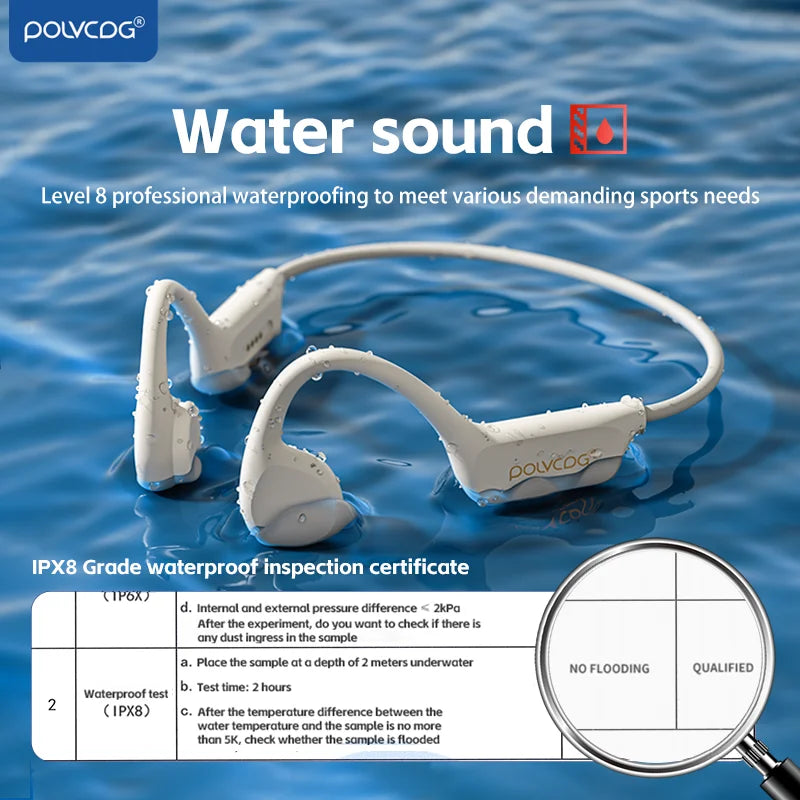NEW Original Bone Conduction Headset IPX8 32GB Bluetooth 5.3 Wireless Headset with Microphone Waterproof Swimming Cycling Running Outdoor Sports Supplies