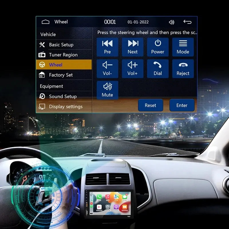 Acodo Dual USB 7 Inch Capacitive Screen Full Touch HD Car MP5 Player USB Bluetooth TF Card Touch Screen