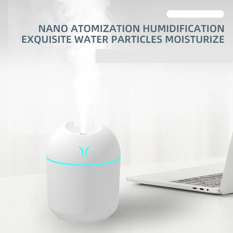 NEW Arrivals 250ML USB Mini Air Humidifier Aroma Essential Oil Diffuser For Home Office Car Ultrasonic Mute Mist Maker Diffuser with LED Color Lamp Bedroom Living Room Aromatherapy