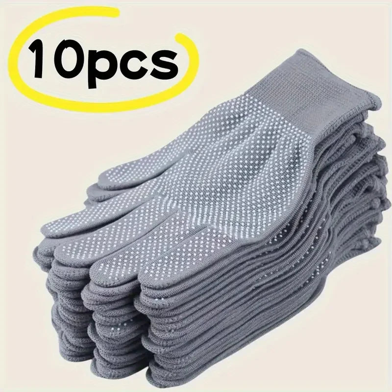 10 PCS Set Garden Gloves - Breathable Non-Slip for Cycling, Fishing, Camping - Unisex Gloves
