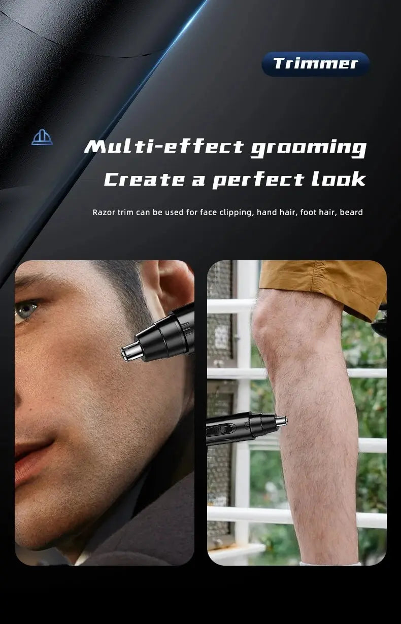 Black Electric Nose Hair Trimmer For Men And Women Available With Low Noise High Torque High Speed Motor Washable Nasal Hair