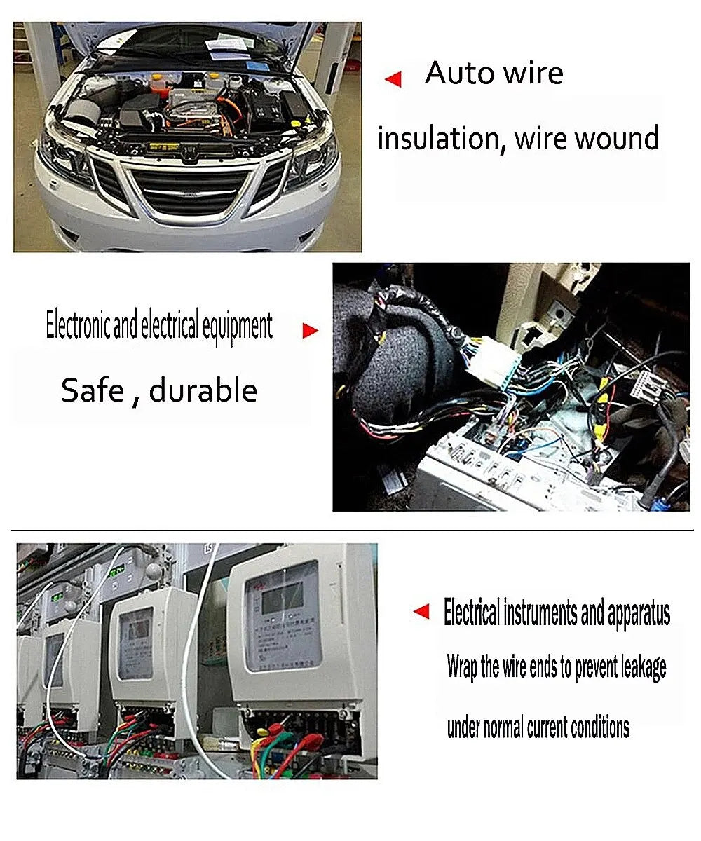 NEW Arrivals 15 Meter Heat-Resistant Flame Retardant Tape Coroplast Adhesive Cloth Tape For Home Garage Car Cable Harness Wiring Loom Protection