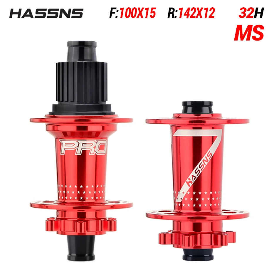 NEW Arrivals PRO7 Bicycle Hub 24/32Holes J-Bend Spokes THRU Axle 12X142 HG/XD/MS 4Pcs Set Sealed Bearing for SHIMANO Mountain Bike Road Racing Bikes Freehub Bicycle Accessories