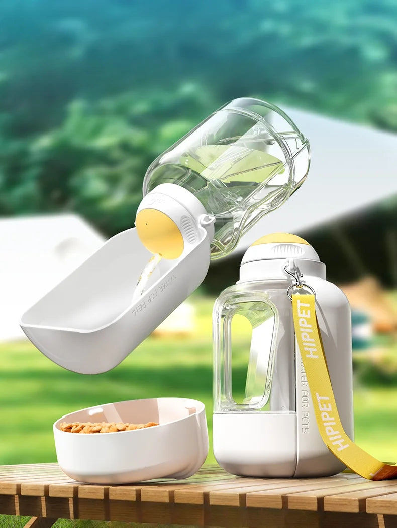 New Dog Ton Ton 1500ML Large Capacity Pet Outdoor Travel Hiking Running Drinking Pot Cat Water Dispenser Portable Cup Water and Food Integrated Bowl Pets Supplies