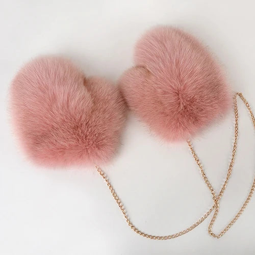 NEW Arrivals Hot Sale Winter Women Luxury Natural Real Fox Fur Gloves Warm 100% Genuine Fox Fur Mittens Girl Fashion Luxury Real Fox Fur Glove