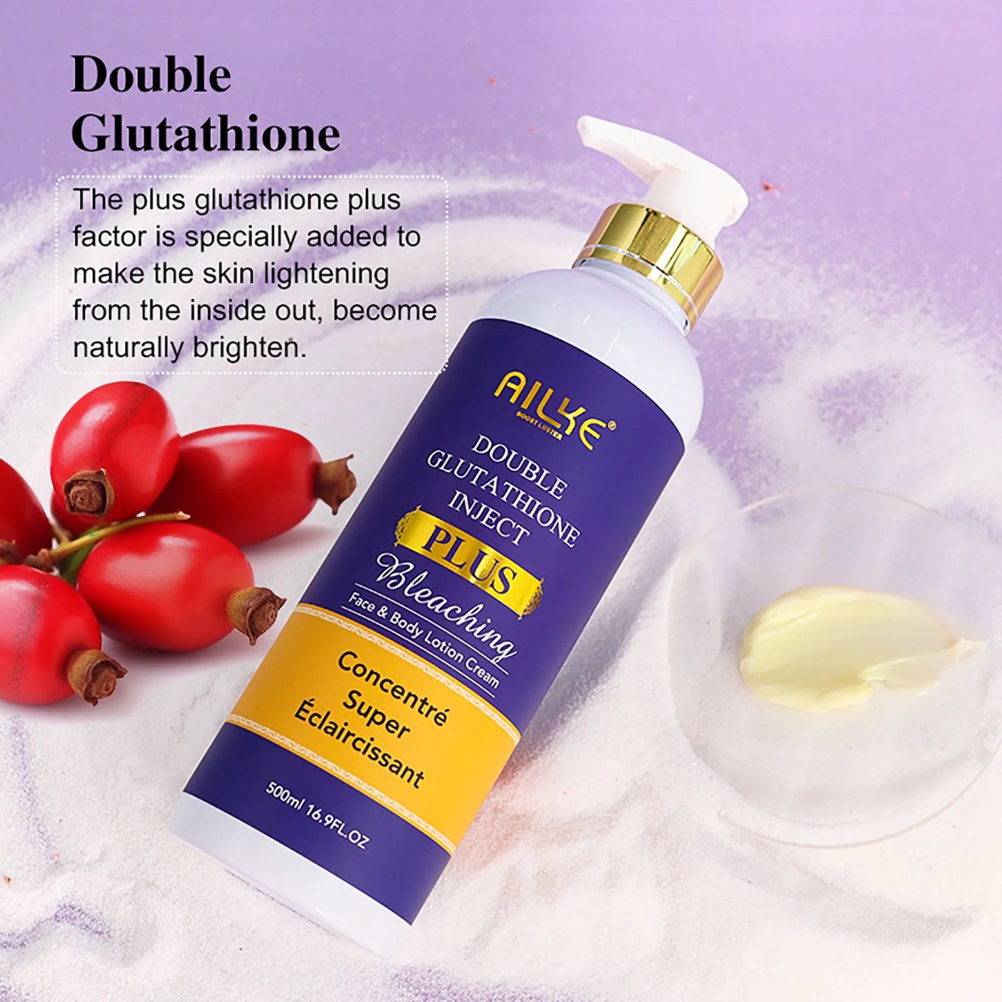 Double Glutathione Serum and Body Lotion, Whitening, Dark Spot Remover, Even Skin Tone, Anti Aging, Fine Lines & Wrinkles