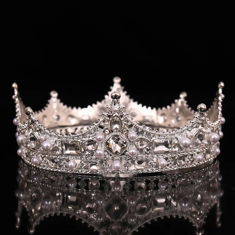 Low-Price Sales are Limited Luxury Wedding Crown Gold Silver Color Rhinestone Crystal Diadem Queen Crown Princess Tiaras Bridal Hair Jewelry Party Hair Accessories Girls Ladies Luxury Jewelry Fashion Accessories Supplies